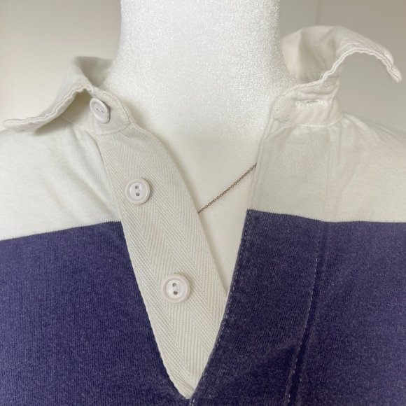 Urban Outfitters BDG Striped Jefferson Cropped Shirt Purple Stripe - Picture 4 of 8